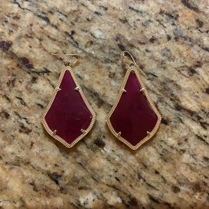 Burgundy Kendra Scott earrings